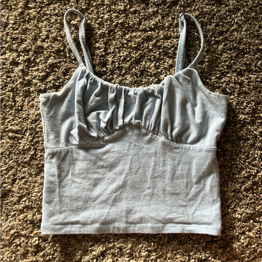 Hollister size XXS crop top blue